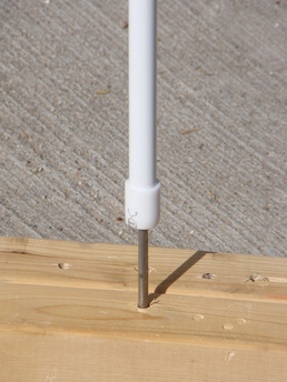 Portable Fence Post that will go into hard ground or a 2x4
